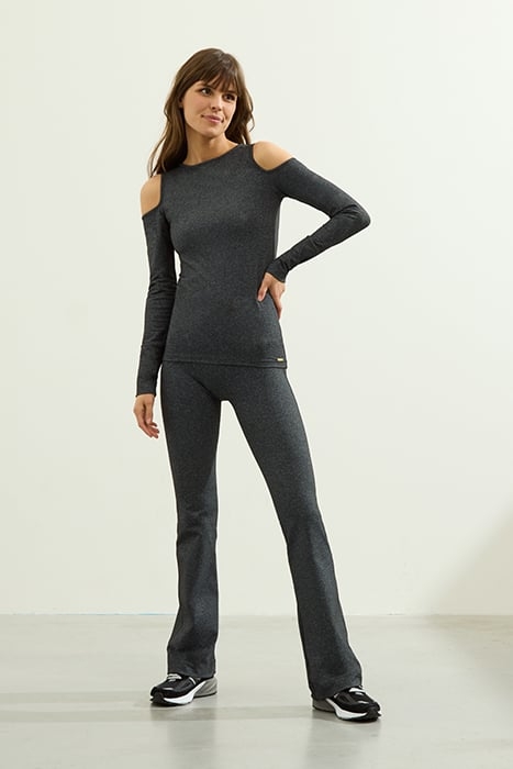 FLEX CELINE FLARED LEGGINGS ANTHRACITE MELANGE 3