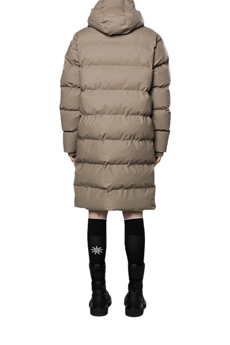 UNISEX LONG PUFFER JACKET TAUPE 2