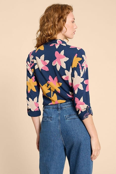 ANNIE JERSEY SHIRT NAVY PRINT 2