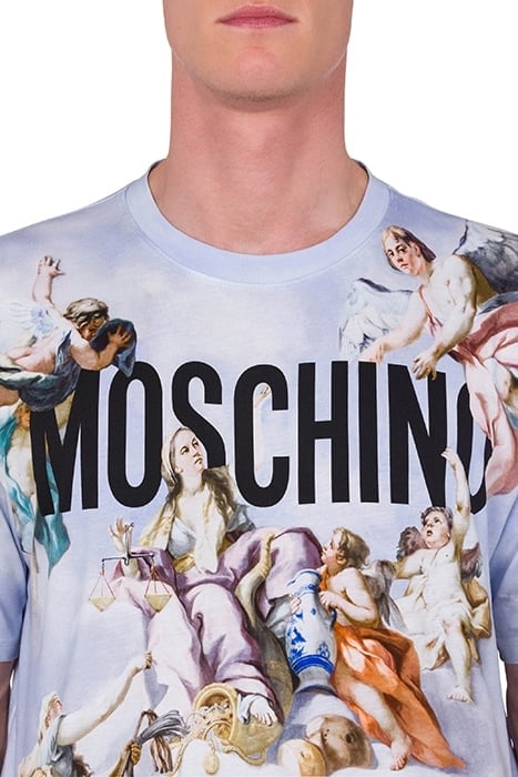 FRESCO PRINT JERSEY T-SHIRT BLUE 4