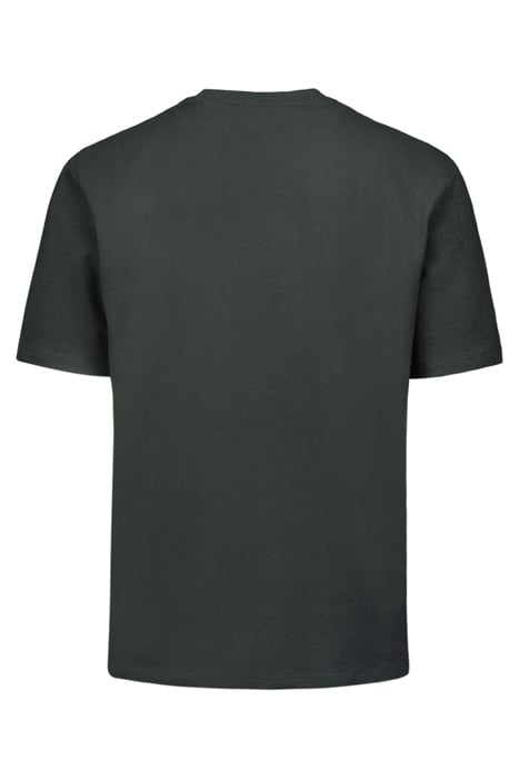 T-SHIRT CREWNECK SOLID JACQUARD SLUB DARK STEEL 5