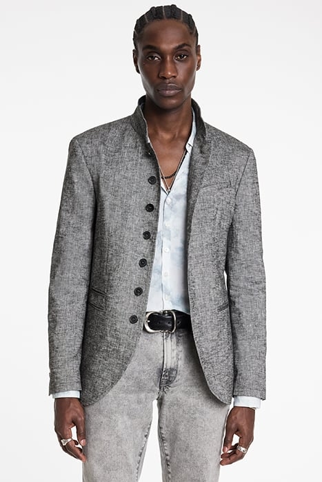 SLIM FIT MULTI BTN CLOSURE JACKET WITH S MED GREY 1