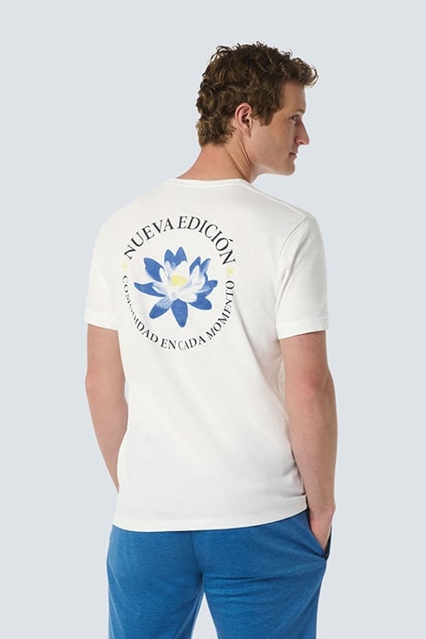 T-SHIRT CREWNECK PLACED PRINTS GARMENT DYED SLUB WHITE 2