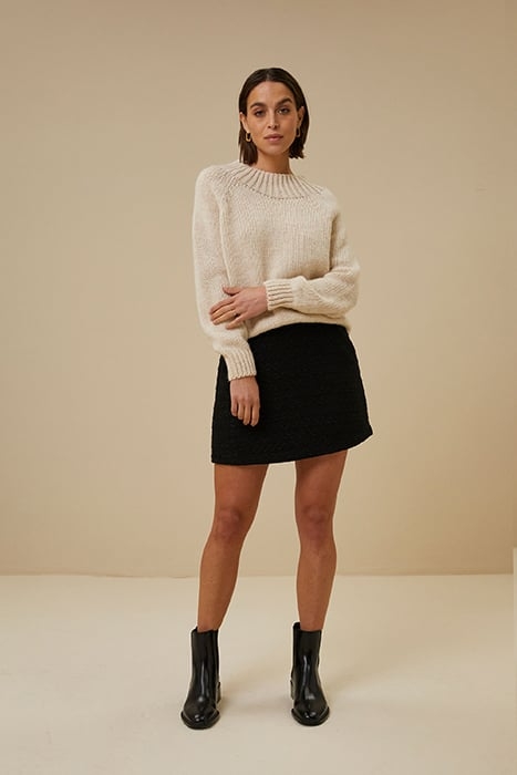 NEVE TWEED SKIRT BLACK 1