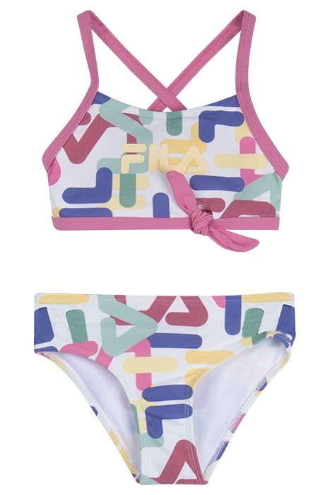 SAIDA BIKINI AOP ANTIQUE WHITE LETTER AOP 1