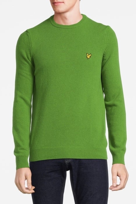 CREW NECK LAMBSWOOL BLEND JUMPER DOLOMITE GREEN 1