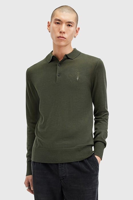 MODE MERINO LS POLO GRANGE GREEN 1