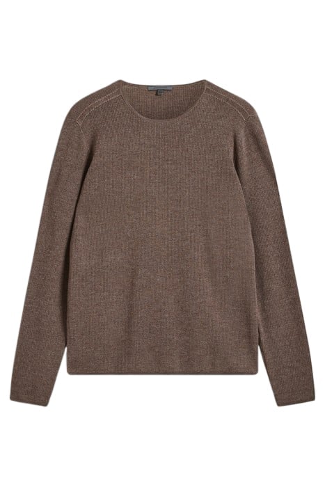 LEIRA RIB STITCH LS CREW WITH SHOULDER D ELEPHANT 2