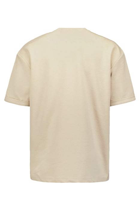 T-SHIRT CREWNECK SOLID JACQUARD CEMENT 5