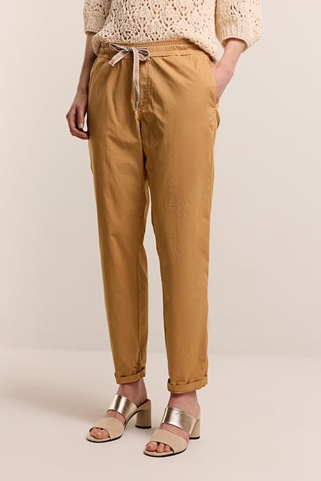 JOGGER PANTS LIGHT WEIGHT TWILL SOFT CAMEL 1
