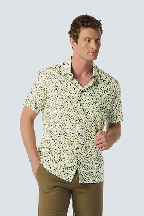 SHIRT SHORT SLEEVE ALLOVER PRINTED LIME 1