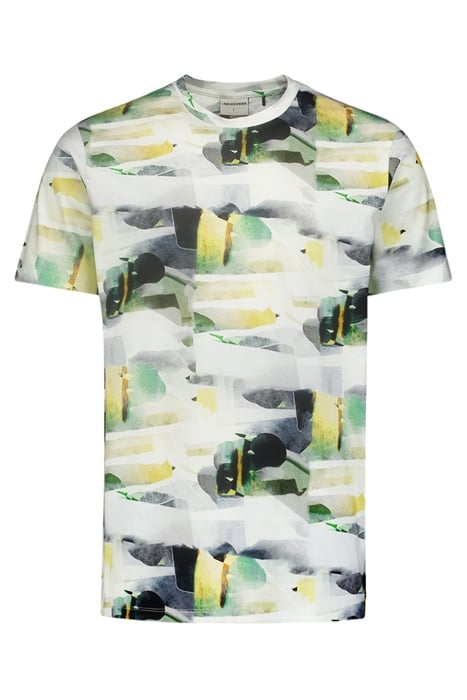 T-SHIRT CREWNECK ALLOVER PRINTED WHITE 4