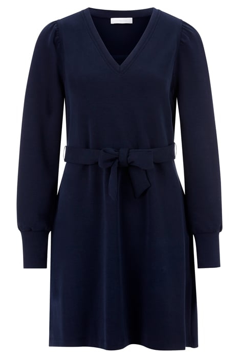 BELTED INTERLOCK MINI DRESS MIDNIGHT BLUE 4