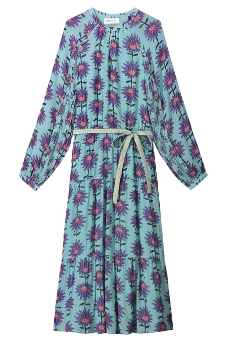 DRESS - GEORGIE FLOWER AQUA 3