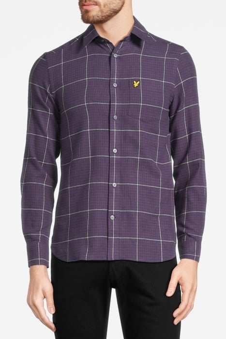 HOUNDSTOOTH CHECK FLANNEL SHIRT THISTLE SHADOW 1