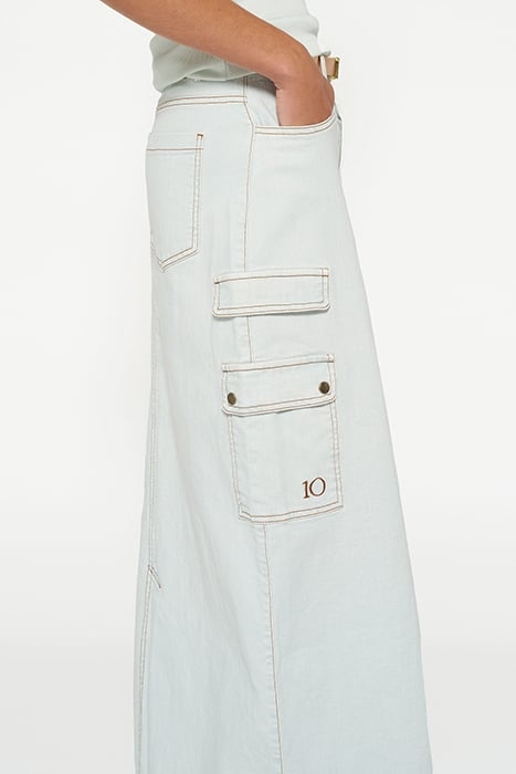 SLUB TWILL SKIRT SEA FOAM 4