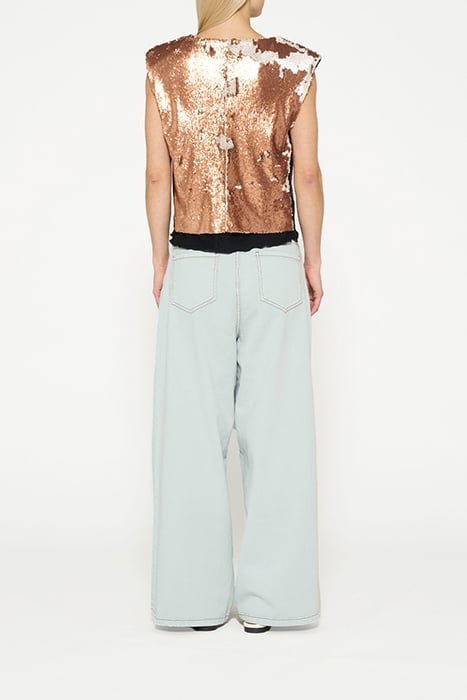 PADDED TOP SEQUINS ROSE GOLD 2