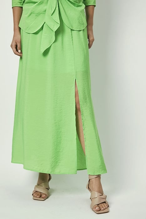 REVERIE LONG SKIRT GREEN FLARE 1