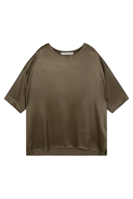 SATIN TEE DARK MOSS 4