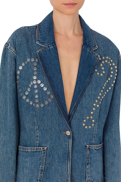 GIACCA IN DENIM STUDDED SYMBOLS BLUE 4