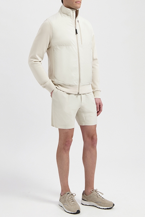 RIDLEY | LUXURY TECH SWEAT JACKET WHITE SAND 1