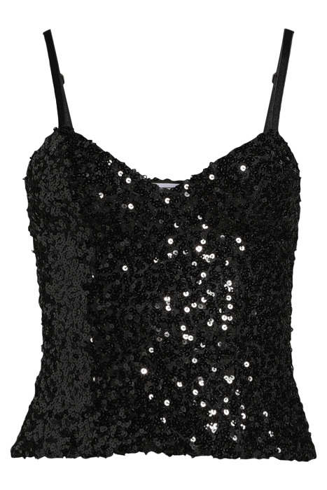 SEQUINNED-TULLE TOP BLACK 3
