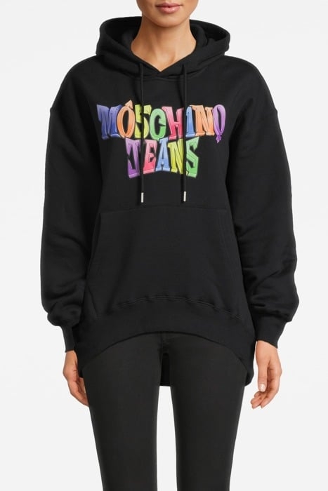 COLORFUL LOGO COTTON SWEATSHIRT BLACK 1
