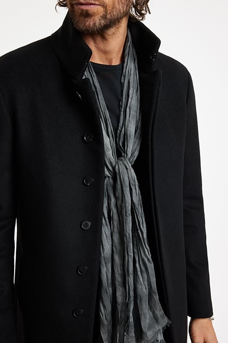 TONAL PRINTED PLAID SCARF IRON GREY 2