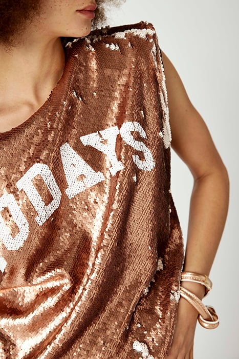 PADDED TOP SEQUINS ROSE GOLD 6