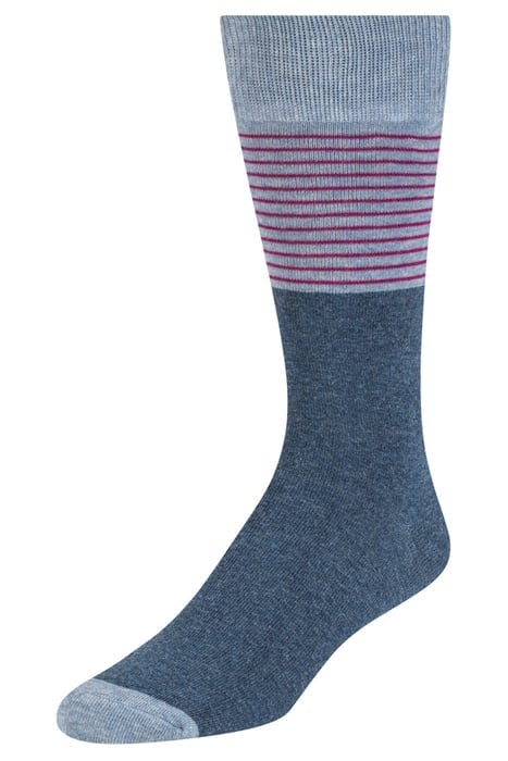 3PK MENS NON TERRY CREW BLUE 3