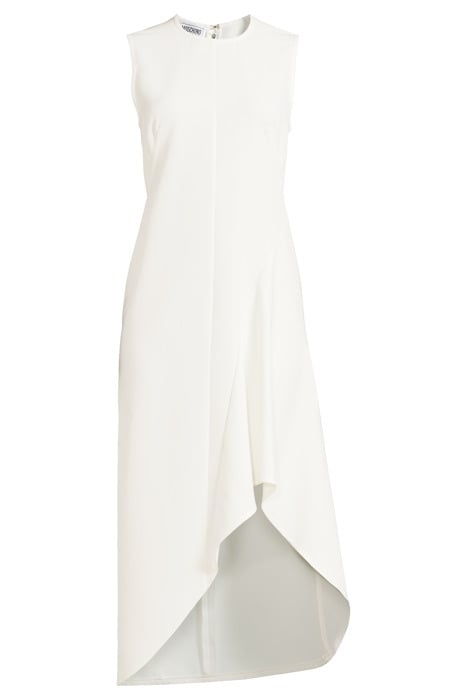 DRAPED MIDI DRESS WHITE 3
