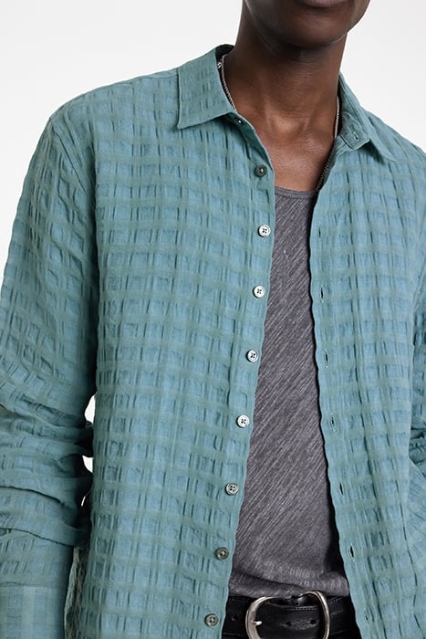 MULTI BUTTON SLIM FIT SHIRT SEA GREEN HT 3