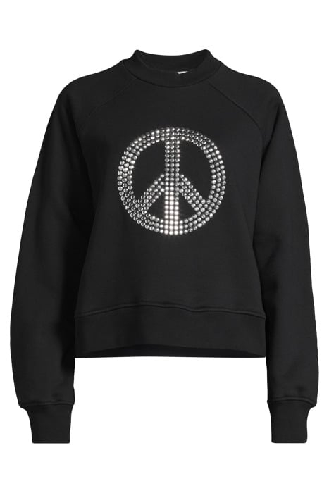 PEACE SYMBOL COTTON SWEATSHIRT BLACK 3