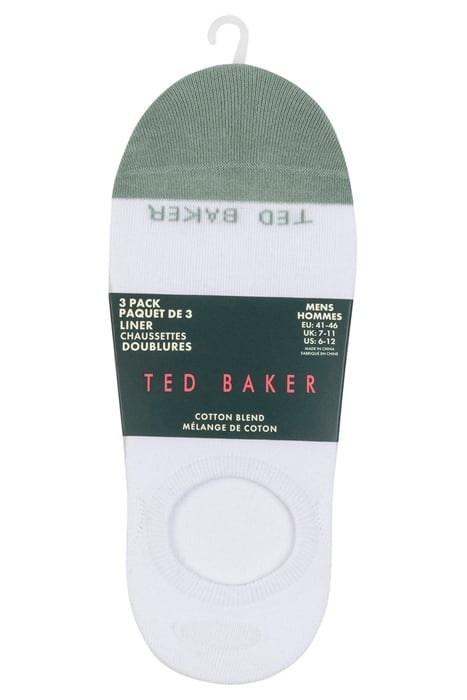 3PK MENS NON TERRY LINER WHITE 6