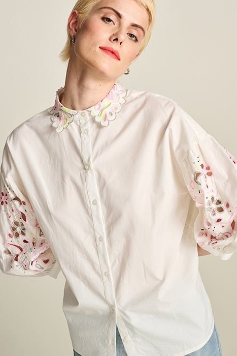 BLOUSE - EMBROIDERY BLOOMING ECRU WHITE 6