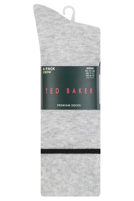 6PK MENS NON TERRY CREW BLACK 6