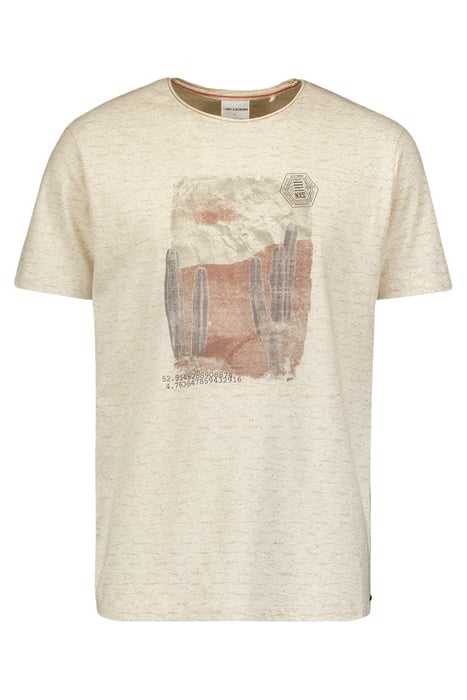 T-SHIRT CREWNECK SLUB STRIPES WITH LINEN CEMENT 4