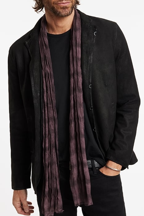 TONAL PRINTED PLAID SCARF PLUM 2