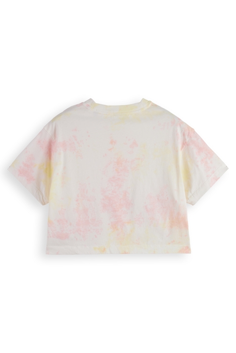 TIE DYE CROPPED LOOSE FIT T-SHIRT IN ORGANIC COTTON BLUSH PE 5