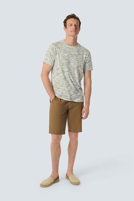 T-SHIRT CREWNECK MULTI COLOURED MELANGE STRIPES WHITE 3