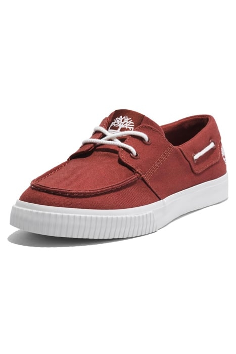 MYLO BAY LOW LACE UP SNEAKER DARK RED CANVAS 7