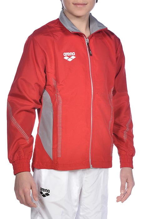 JR TL WARM UP JACKET RED-GREY 4