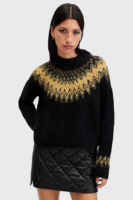 CLYDE FUNNEL NECK BLACK 1