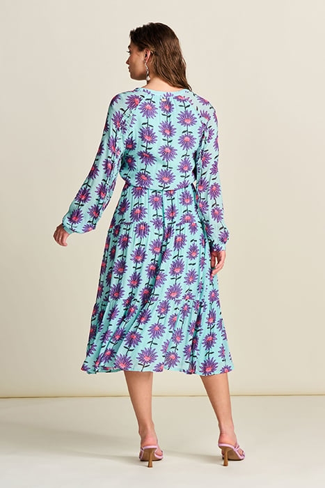 DRESS - GEORGIE FLOWER AQUA 2