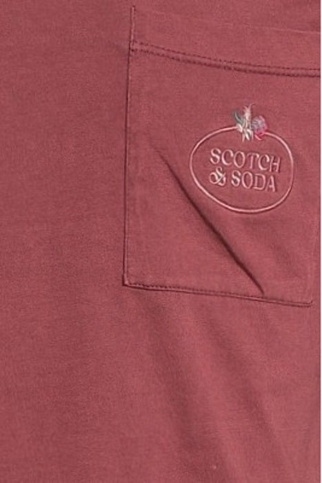 GARMENT DYED SS POCKET TEE WINE 5