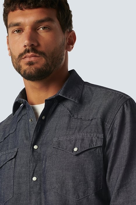 SHIRT DENIM LOOK WITH LINEN INDIGO 6