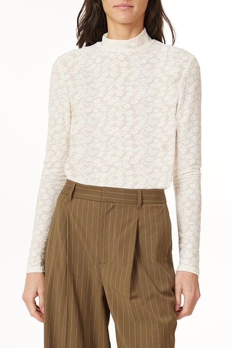 LONG SLEEVE KNIT TOP IVORY FLORAL 1