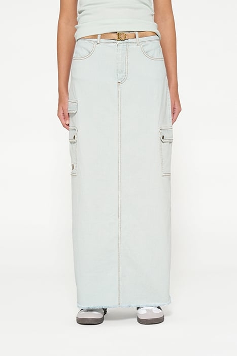 SLUB TWILL SKIRT SEA FOAM 1