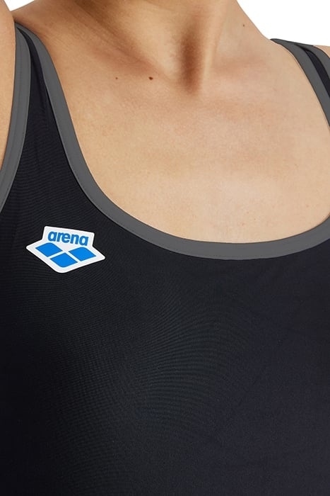 WOMEN'S ARENA ICONS SWIMSUIT U BACK LOGO BLACK-ASPHALT 4
