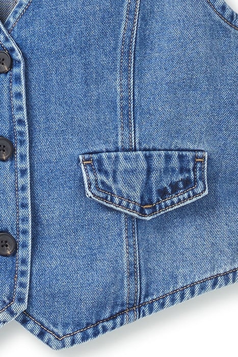 CROP DENIM VEST FLATIRON 4